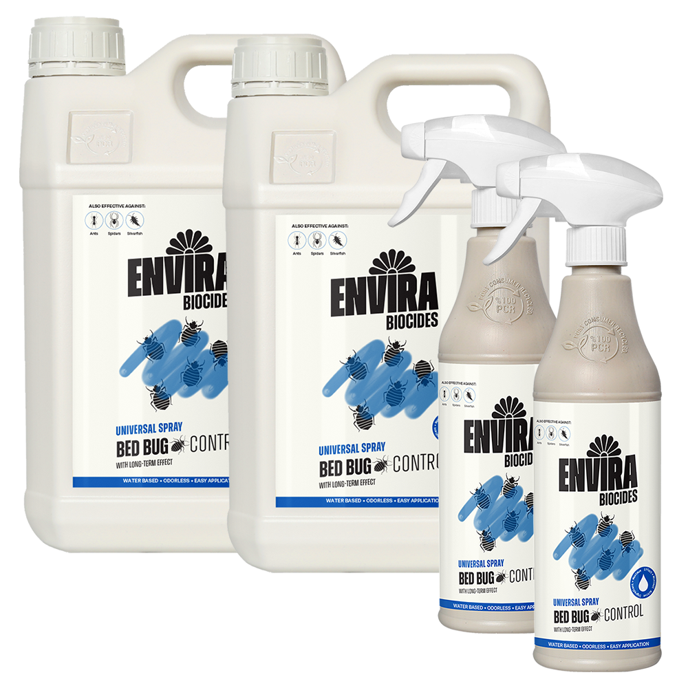 Envira Bed Bug Spray 2 x 5L + 2 x 500 ml