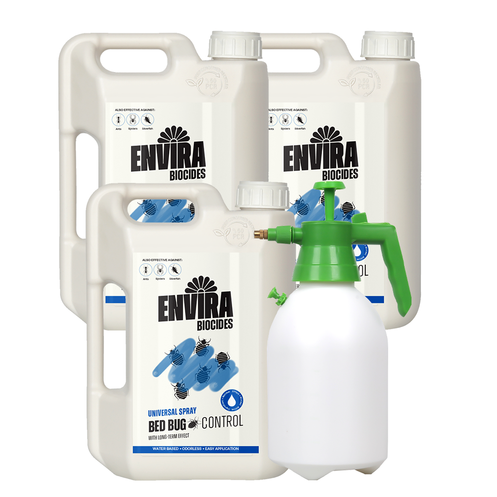 Envira Bed Bug Spray 3 x 2L + Pressure sprayer