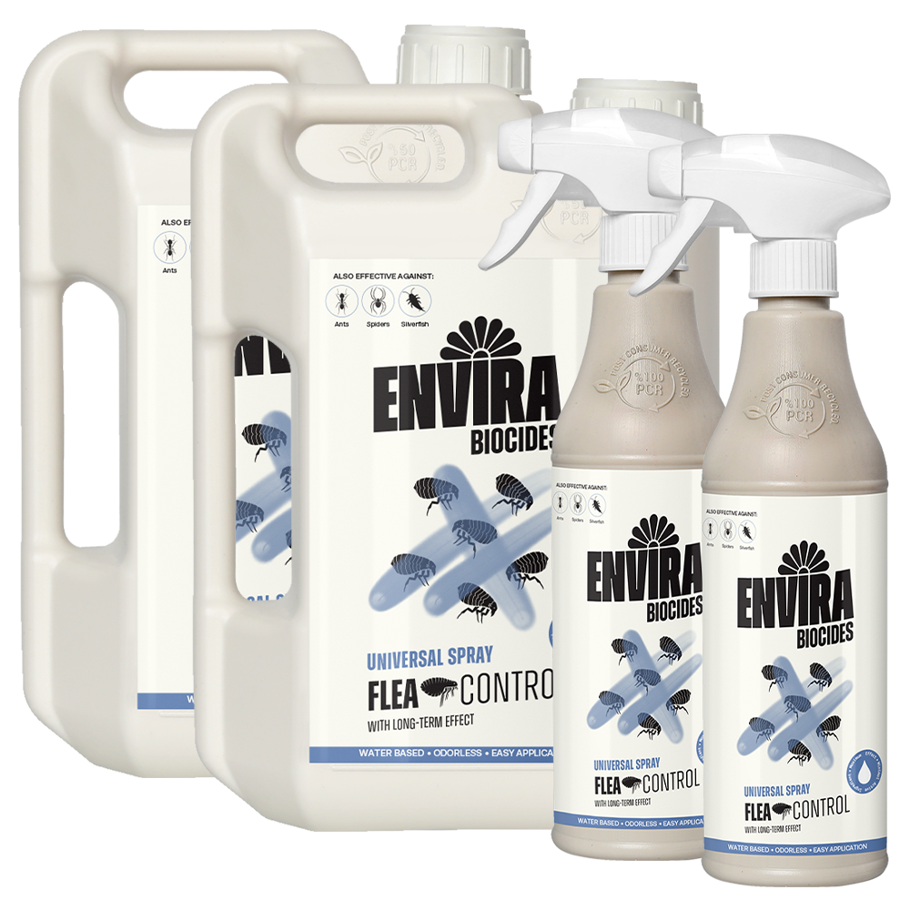 Envira Flea Spray 2 x 500ml + 2 x 2L