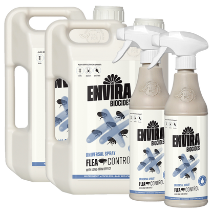 Envira Flea Spray 2 x 500ml + 2 x 2L