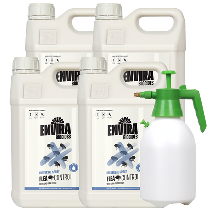 Envira Flea Spray 4 x 5L + Pressure sprayer