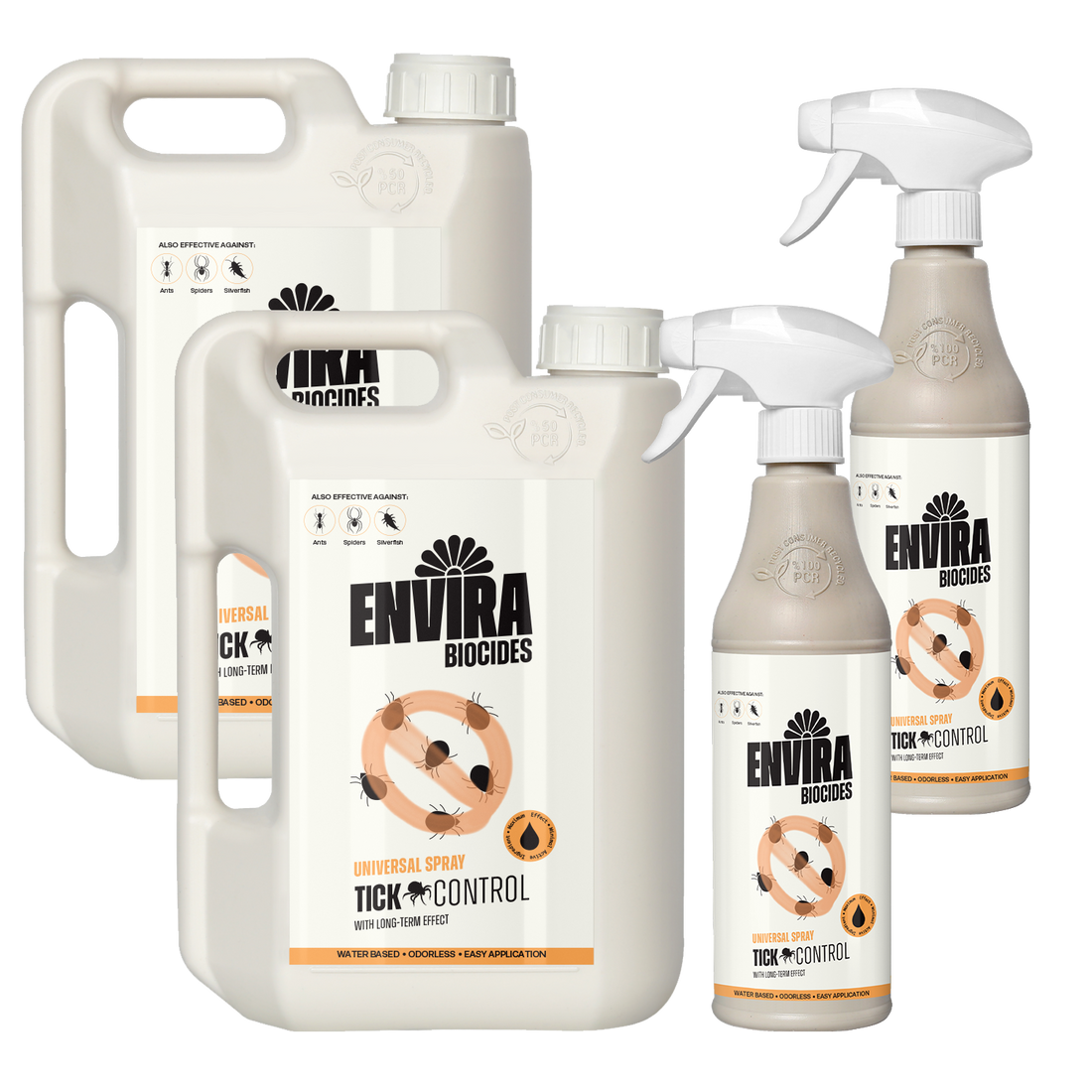 Envira Tick Spray 2 x 2L + 2 x 500 ml