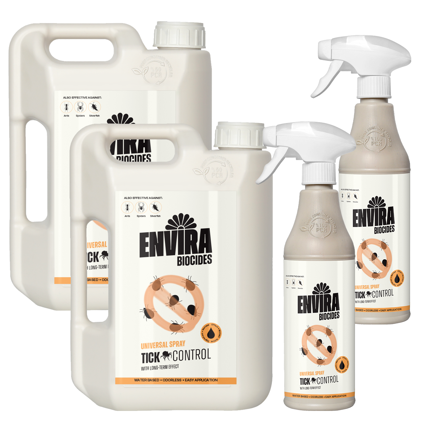 Envira Tick Spray 2 x 2L + 2 x 500 ml