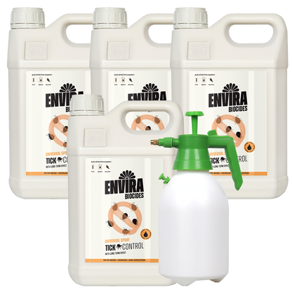 Envira Tick Spray 4 x 5L + Pressure sprayer