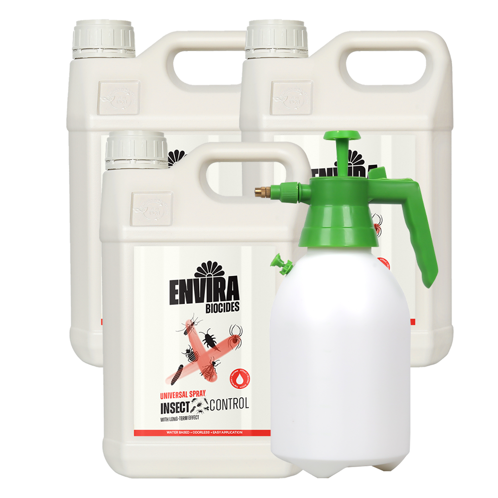 Envira Universal Insect Spray 3 x 5L + Pressure sprayer