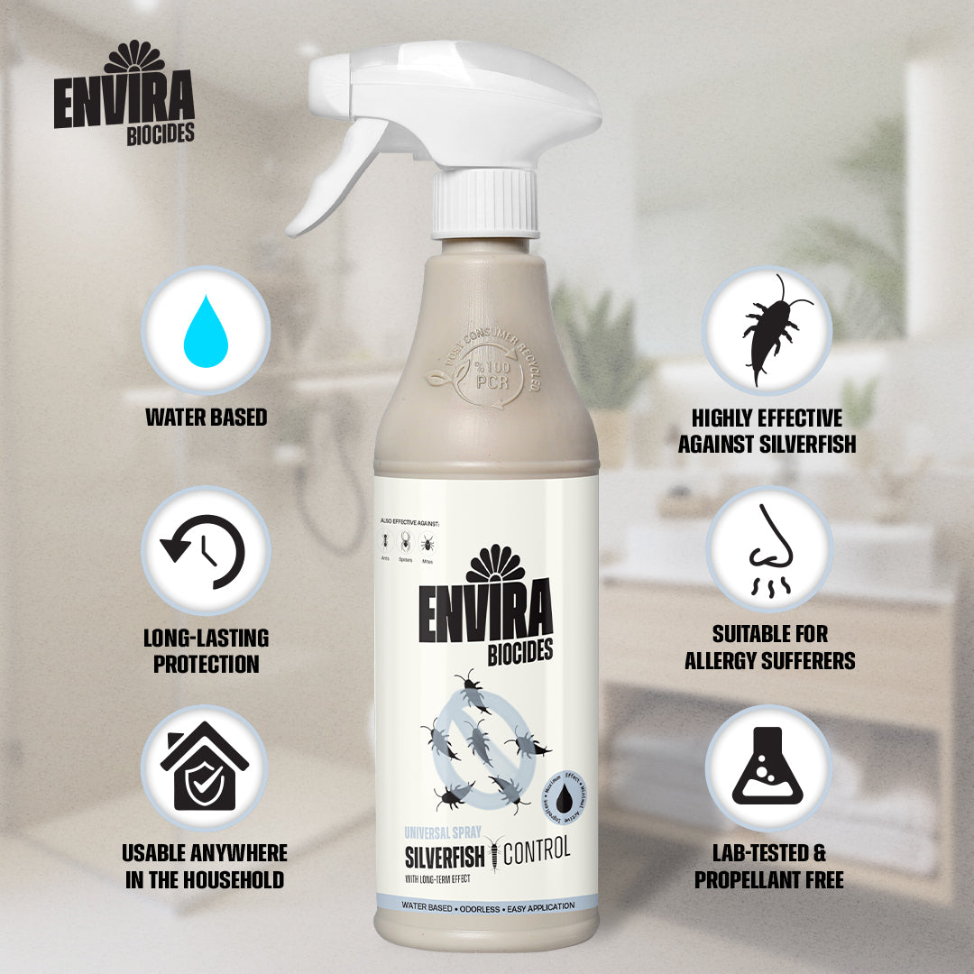 Envira Silverfish Spray 2 x 500ml + 2L